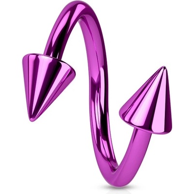 Šperky4U piercing spirála světle fialová SP1002A-1210