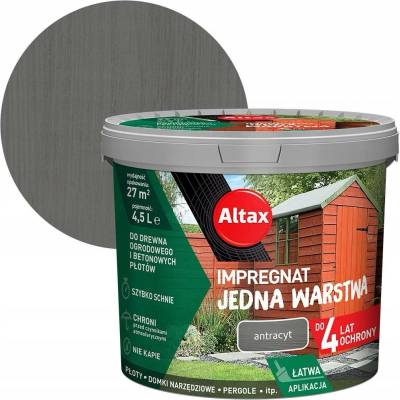 Impregnát na dřevo Altax antracitový 4,50 l ochranný pro venkovní použití