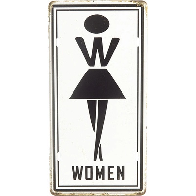 Plechová tabuľa WC ženy 15x30cm