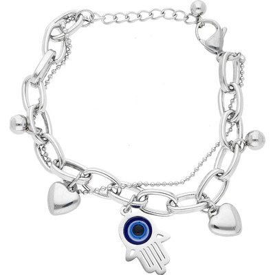 Ewena stříbrný náramek z chirurgické oceli KSM621