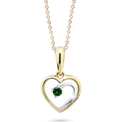 Cutie Diamonds bicolor prívesok zo žltého zlata so smaragdom DZ6300 1602 40 SM X R1