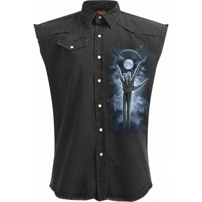 RukaHore Spiral Stairs košeľa Grim Rocker black print unisex čierna