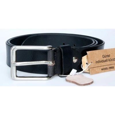 Kožený opasek z pevné silné kůže FLW černý – Zboží Dáma