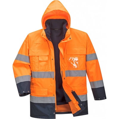 Portwest S162 Hi Vis Lite 3 v 1 vetrovka modrá oranžová