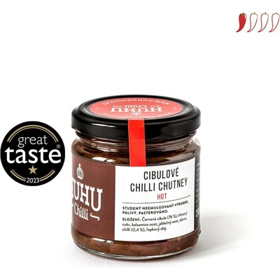 HuhuChilli Cibulové chutney Hot 200 ml