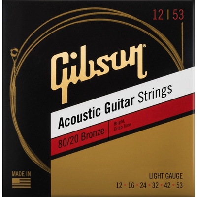Gibson 80/20 Bronze Acoustic Guitar Light Strings