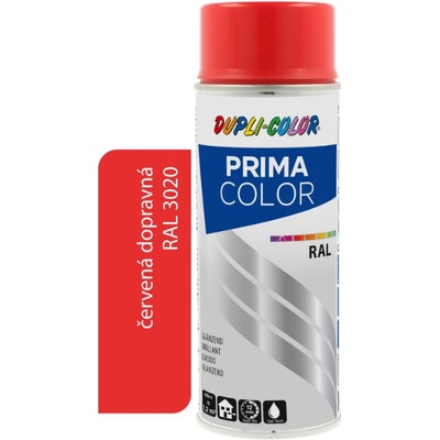 Dupli Color PRIMA sprej 500 ml RAL3020 dopravná červená lesk