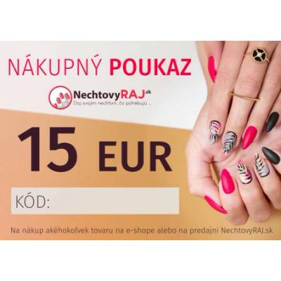 DARČEKOVÁ POUKÁŽKA 15 €