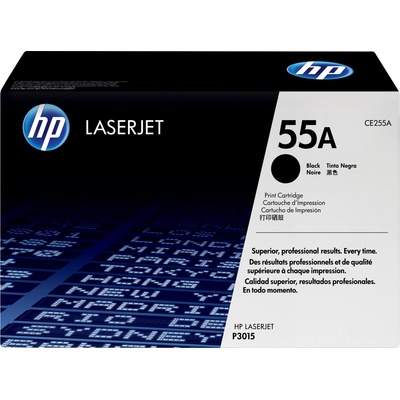 HP Оригинална тонер касета за LaserJet 55A, цвят черен (CE255A)