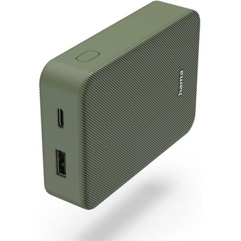 Hama Външна батерия /power bank/ Hama Colour 10, 10 000 mAh, зелена, 1x USB-C, 1x USB-A (HAMA-201713)