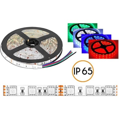 PS ECO LED lano voděodolné RGB 300 LED SMD5050 5m bílá základna.