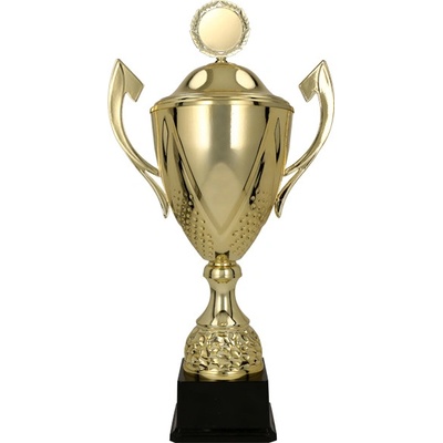 Kovový pohár s poklicí Zlatý 46 cm 18 cm