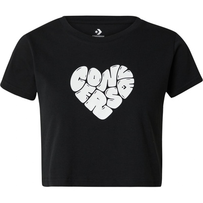Converse Тениска 'heart' черно, размер xl