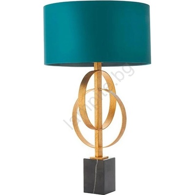 Endon Lighting 95221 - Настолна лампа 1xE27/10W/230V синя/месингова/черна (EN0546)