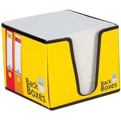 Бяло хартиено кубче поставка B2B 82x82x70mm Жълт (B2B)