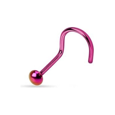 Šperky4U zahnutý piercing do nosu půlkulička N01148A