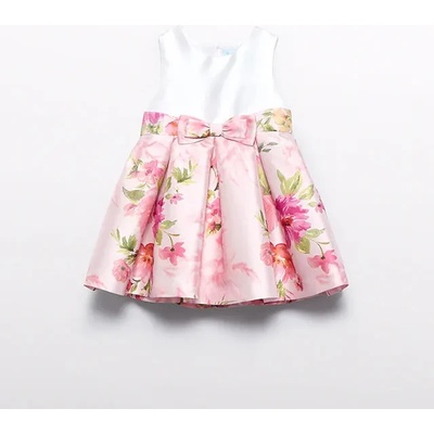 Abel & Lula Разкроена рокля с коланче за бебе момиче с цветя Abel&Lula