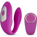 EasyToys - вибратор за двойки с дистанционно - водоустойчив - розов