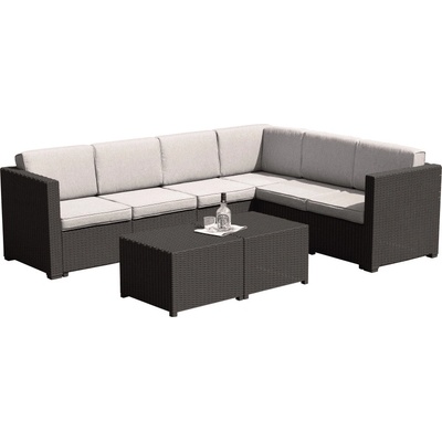 Kondela Záhradný 3-dielny ratanový set hnedá/béžová RODEN