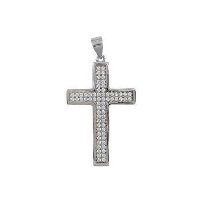 Infinitysilver Stříbrný přívěsek zirkonový křížek 3,2x2cm L446446
