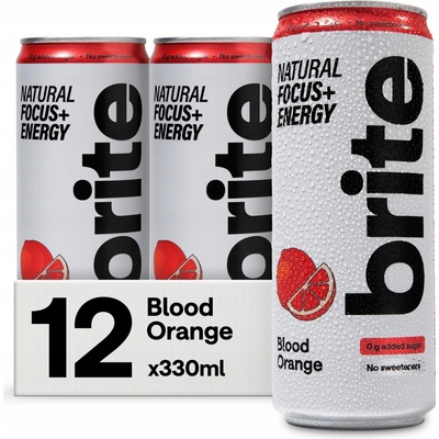 Brite Natural Focus Príchuť Červený Pomaranč 12 x 330 ml