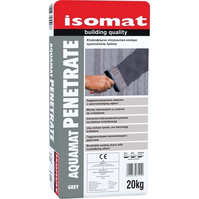 ISOMAT AQUAMAT PENETRATE - Kryštalická, hydroizolačná stierka Farba: Šedá, Hmotnosť: 20 kg