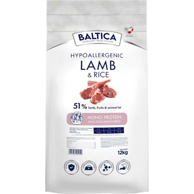 Baltica Nutraceutic Hypoallergenic Lamb & Rice M 12 kg