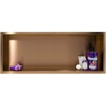 BALNEO Вграден рафт Balneo Wall-Box правоъгълен, 90x30x7 см, матово медно покритие (OB-CO5)