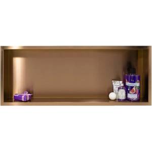 BALNEO Вграден рафт Balneo Wall-Box правоъгълен, 90x30x7 см, матово медно покритие (OB-CO5)