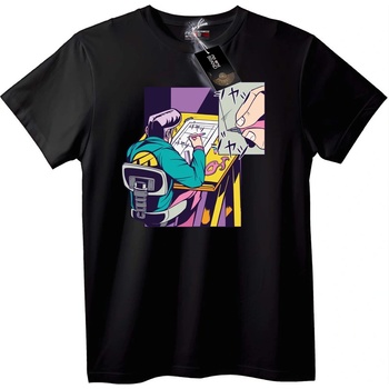 NOONEBRAND Тениска на аниме художник - XL, Black