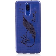 Pouzdro Embi transparentní gelové s motivem Huawei Mate 10 Lite - life, love