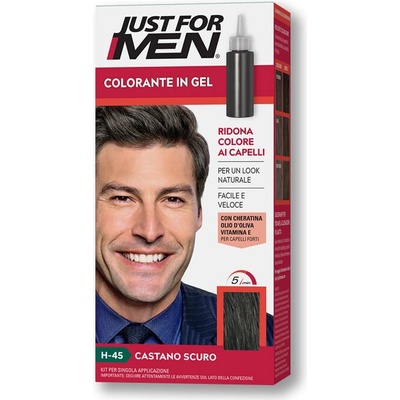 Just For Men šampón na zakrytie šedivých vlasov tmavo hnedá H45