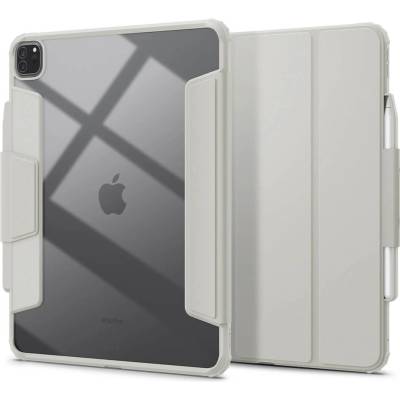 Spigen Air Skin Pro Hybrid Case - полиуретанов калъф с отделящ се кейс и поставка за iPad Pro 13 (2024) (сив-прозрачен)
