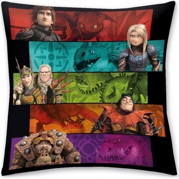 HALANTEX vankúš Jak vycvičit draka Škyták a Astrid oboustranný 40x40