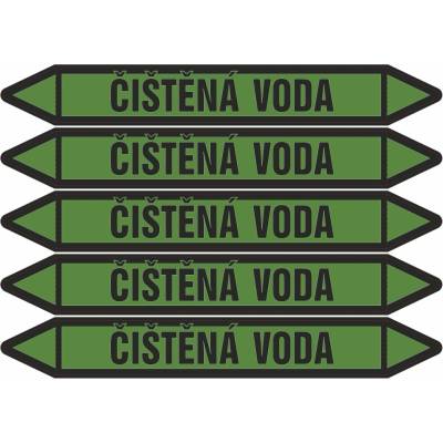 Grafiko | Čistěná voda - Materiál fólie s ochrannou laminací, Rozměr aršík 5ks šipka 350x52mm