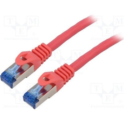 Lanberg PCF6A-10CC-1000-R Patch S/FTP Cat 6a RJ45 vidlice z obou stran lanko CCA