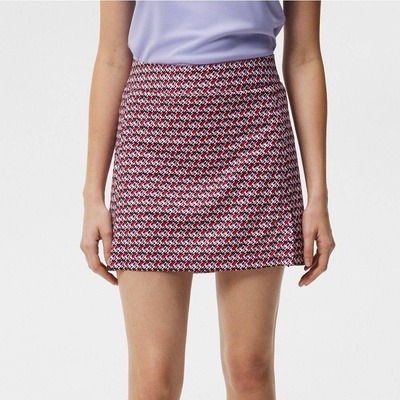 J.Lindeberg dámská sukně Amelie Mid Print Skirt JL Micro Bridge Rose Red