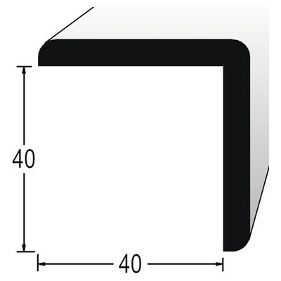 Lišta rohová vnější dub 40x40mm, délka 240cm, nastavovaná