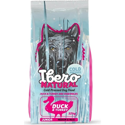 Ibero Cold Press Dog Junior Medium & Large Duck 4 x 12 kg