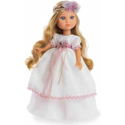 Berjuan 830 Eva comunion con sobrefalda de plumeti blanco 35 cm