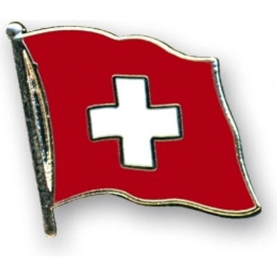 Odznak (pins) 20mm vlajka Švajčiarsko - farebný