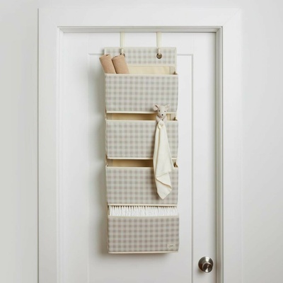 3 Sprouts závesný organizér recycled Gringham beige