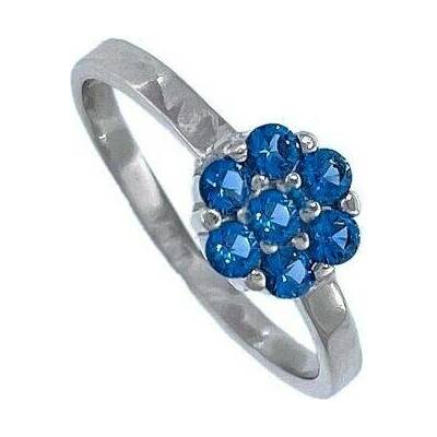 Infinitysilver Stříbrný dětský prsten modrá kytička KR3MZ47