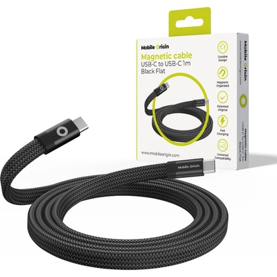 Mobile Origin MCF-USBC-1M-BLK USB-C to USB-C, 1m, černý
