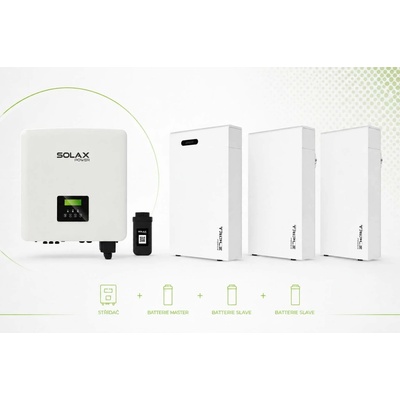 SolaX X3-HYBRID-10.0-D (G4) 10 kW + Triple Power T58 V3 11,6–23,2 kWh úložiště 17,4 kWh