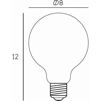 DESIGN BY US LED žiarovka Globe, E27, Ø 8 cm, matná, 5 W, 2 200 K 50022