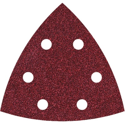 Wolfcraft 1857000 sada brúsneho papiera pre delta brúsky na suchý zips, s otvormi Zrnitosť 60, 120, 240 Rohová miera 95