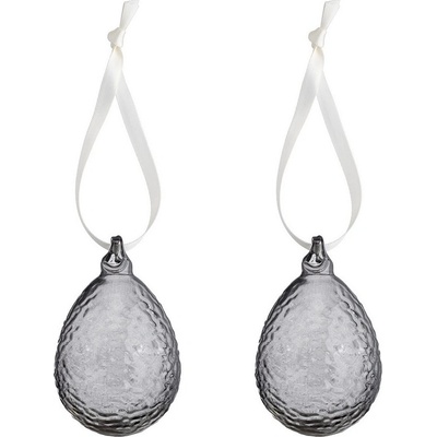 Skleněná velikonoční vajíčka Gry Smoke set 2 ks COOEE Design