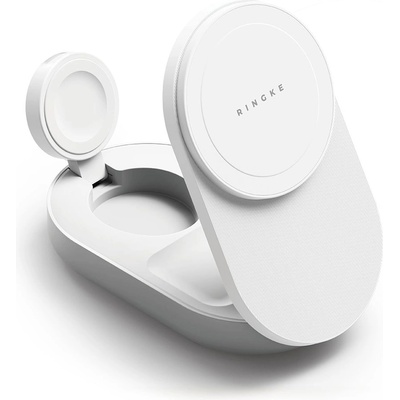 Ringke Qi2.2 25W 3-в-1 MagSafe Безжично Зарядно - Сгъваемо, White (8800328816565)