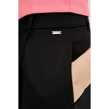 Giorgio Armani Панталон Armani Exchange в черно с широка каройка, с висока талия XW000437 AF12749 (XW000437.AF12749)